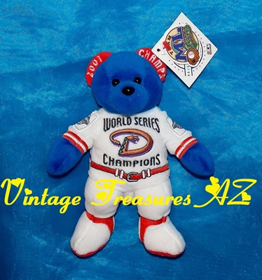 Image for Arizona Diamondbacks World Series 2001 Champions Beanie Bear Teddy Bear Major League Baseball Team Beans <b><span style='color:red'>***USPS FIRST CLASS SHIPPING INCLUDED – DOMESTIC ORDERS ONLY!***</span></b><span style='color:purple'>